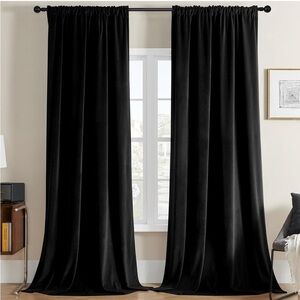 Elegant Black Velvet Curtains